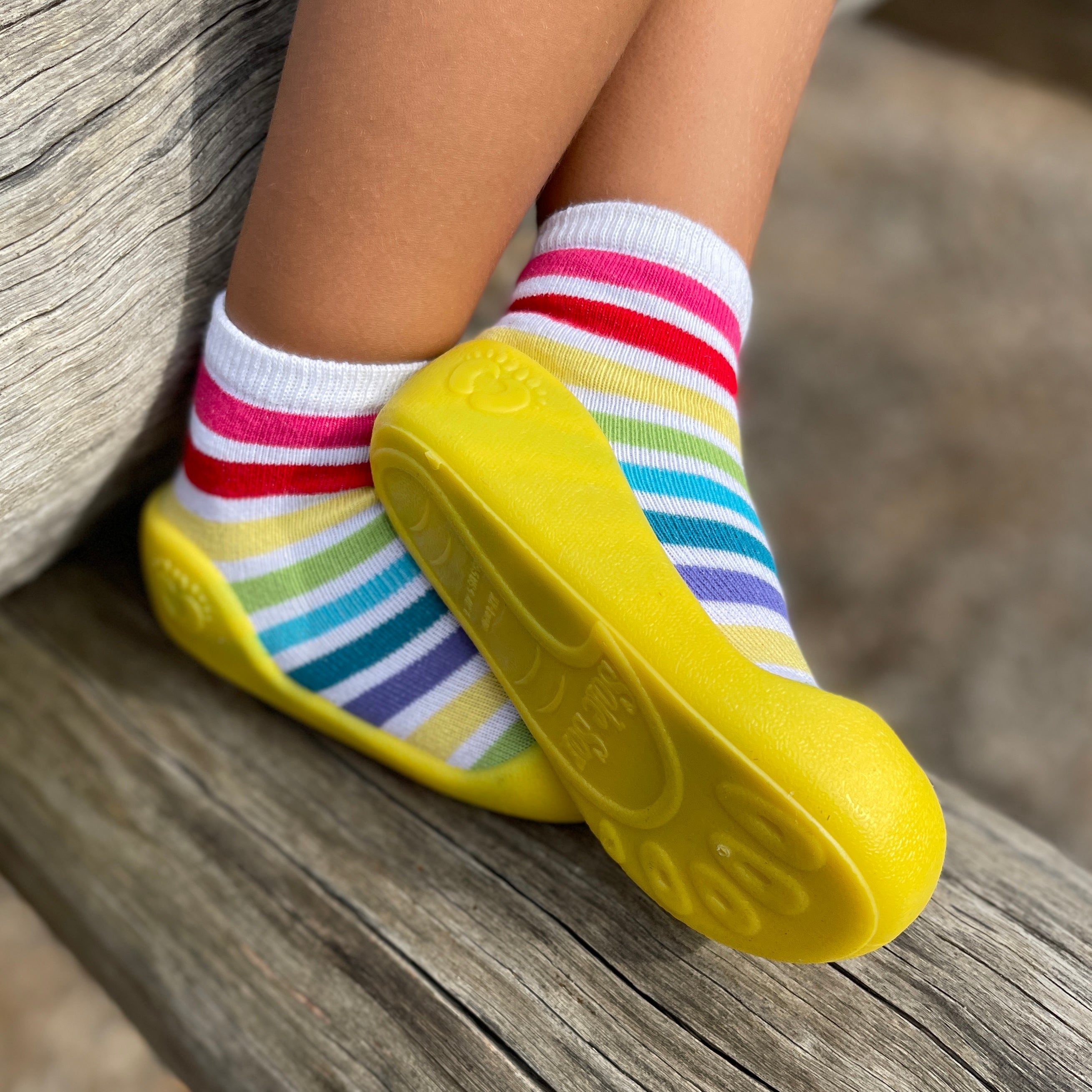 Yellow Stripes Sole Sox