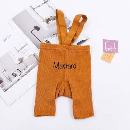 Cotton Shorts Romper With Straps