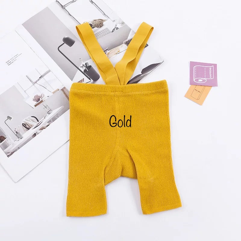 Cotton Shorts Romper With Straps
