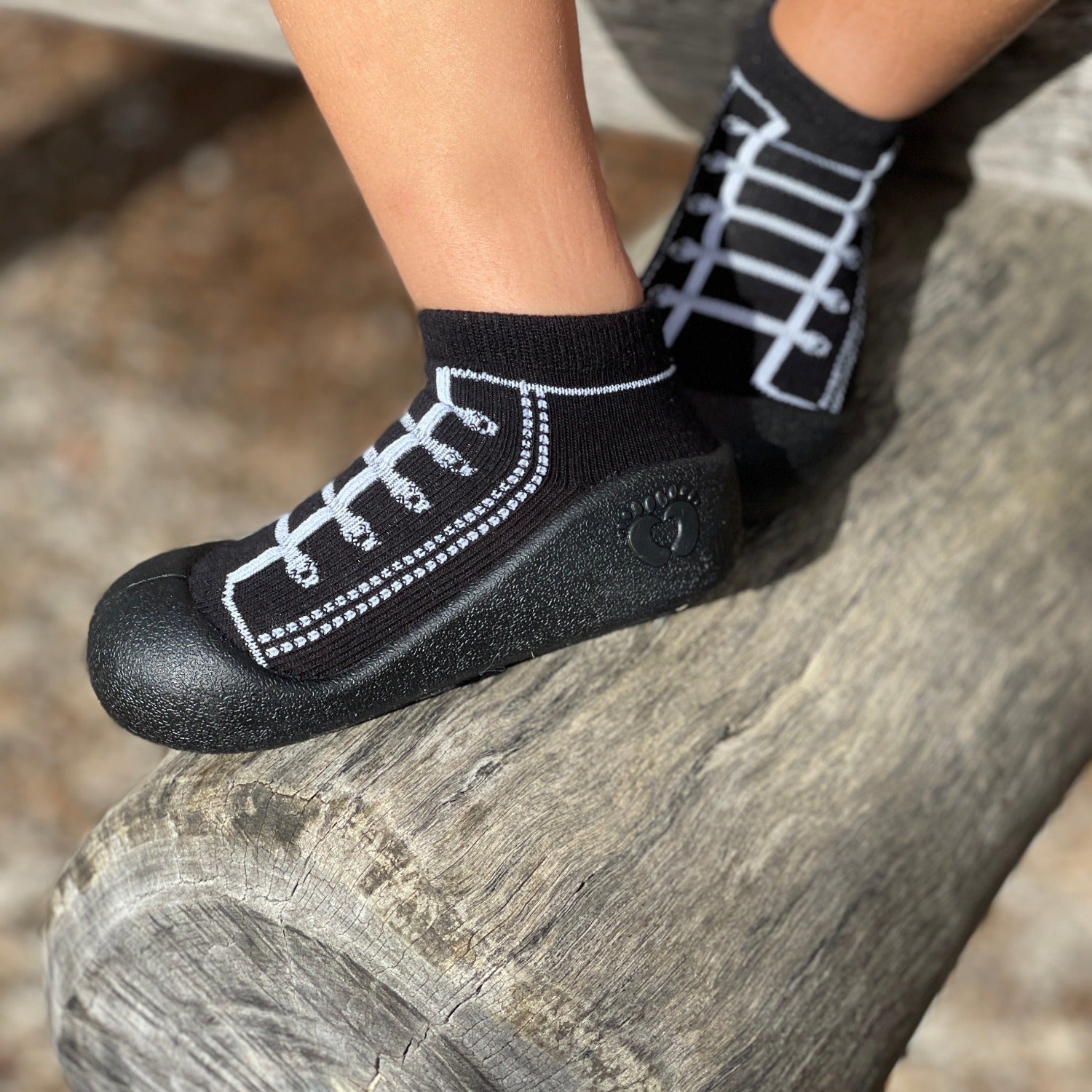 Black Laces Pre-walker Shoe Socks Sole Sox Australia Perfect