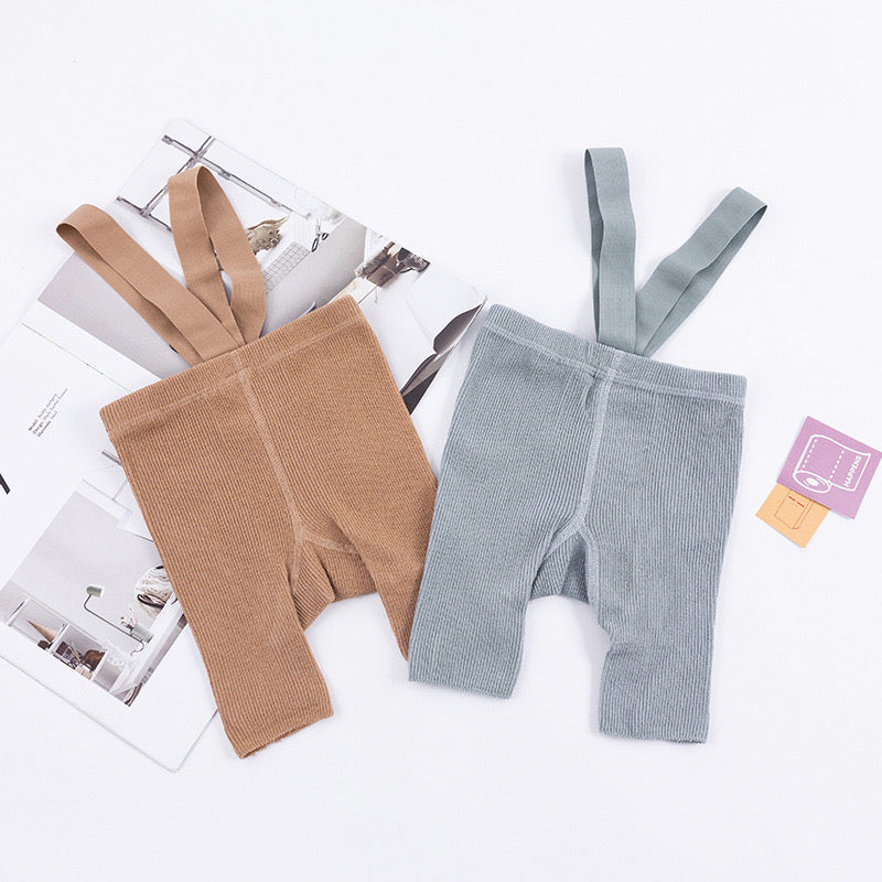 Cotton Shorts Romper With Straps